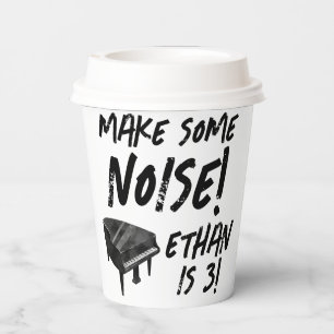 Piano Birthday Party Paper Cups- Music Birthday Cups