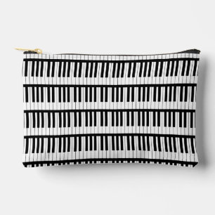 Piano Black And White Musician Instrument Accessory Pouch