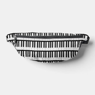 Piano Black And White Musician Instrument Bum Bags