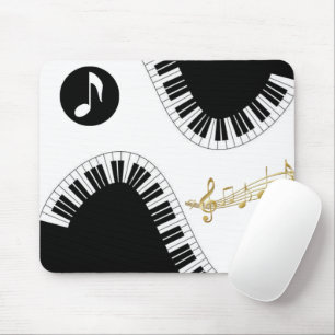 Piano Black White Music Notes Mouse Pad! Mouse Pad