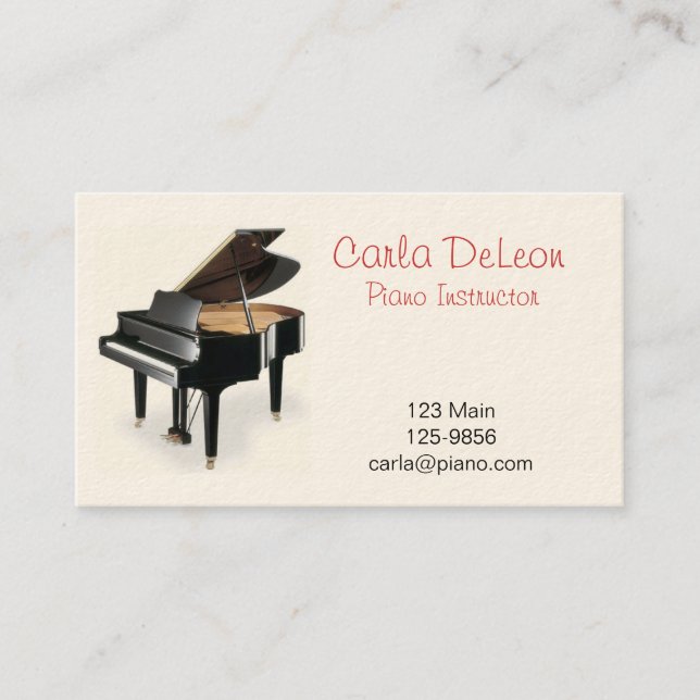 Piano Business Card (Front)