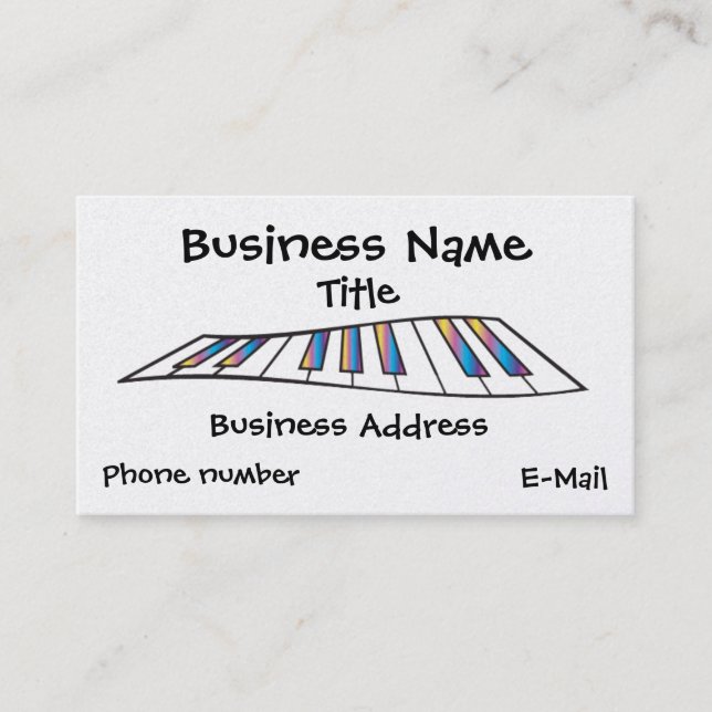 Piano Business Card (Front)