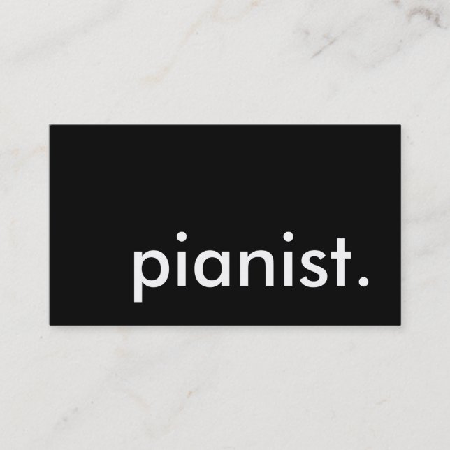 piano. business card (Front)
