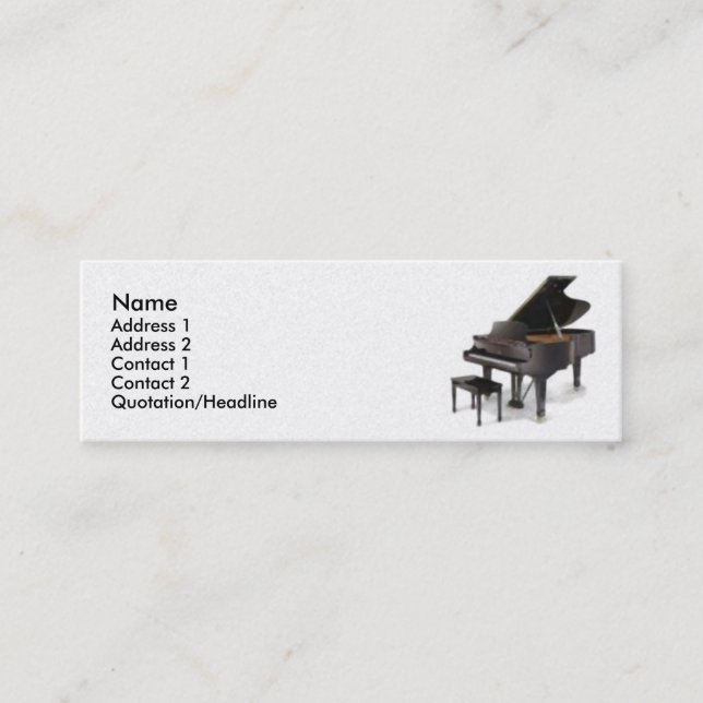 Piano Business Card (Front)