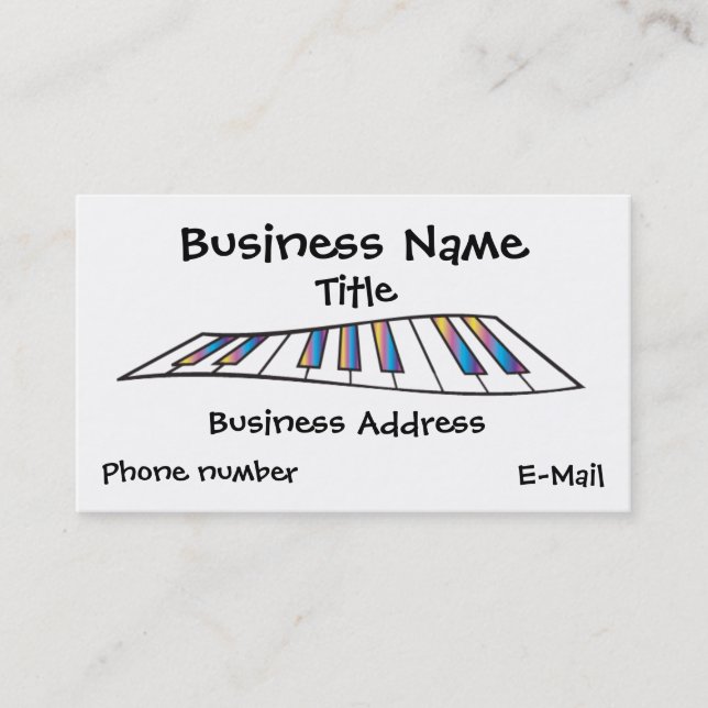 Piano Business Card (Front)