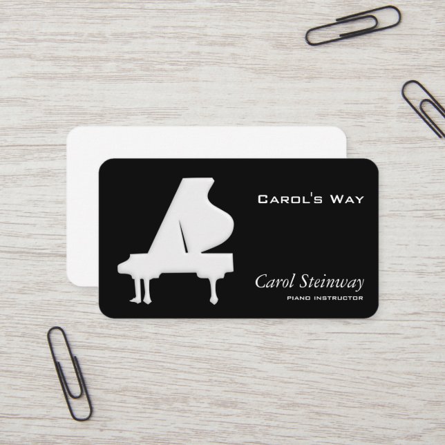 Piano Business Card (Front/Back In Situ)