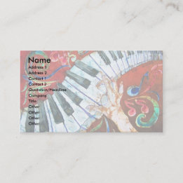 Piano Business Card Template 2 (light)