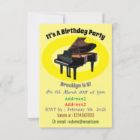 Piano cartoon illustration