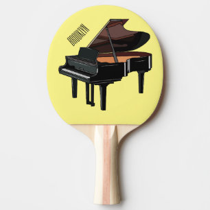 Piano cartoon illustration ping pong paddle