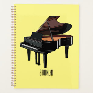 Piano cartoon illustration planner