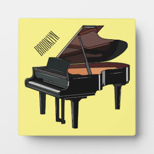 Piano cartoon illustration plaque