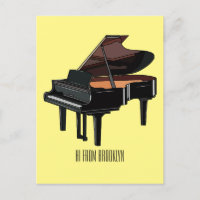 Piano cartoon illustration