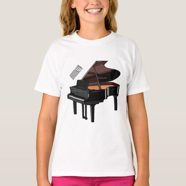 Piano cartoon illustration T-Shirt (Front)