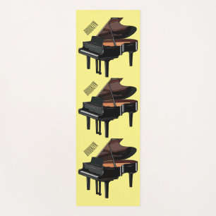Piano cartoon illustration yoga mat