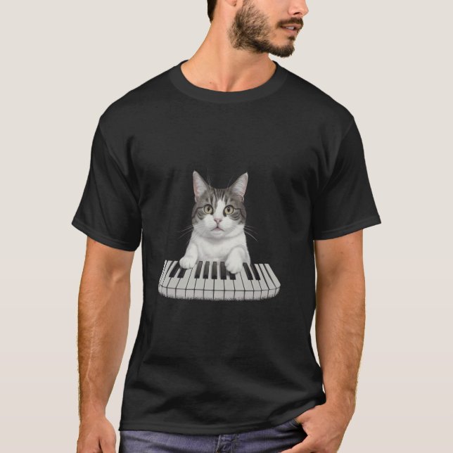 Piano Cat Tee Shirt (Front)
