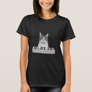 Piano Cat Tee Shirt 1