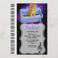 Piano Cat Universe Cosmic Invitation