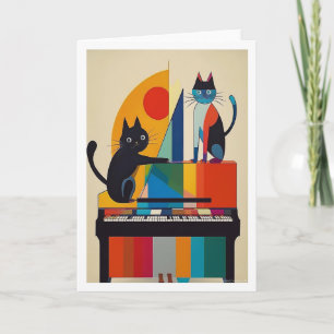 Piano Cats  Card
