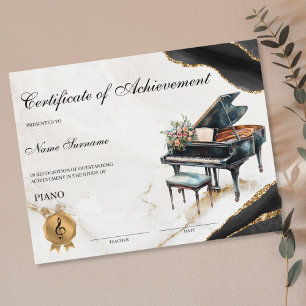 Piano Certificate Music School Recital Achievement
