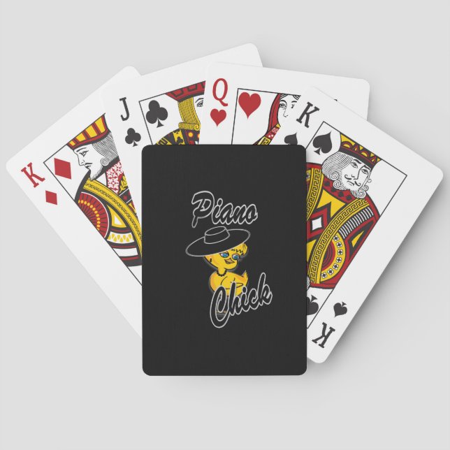 Piano Chick #4 Playing Cards (Back)