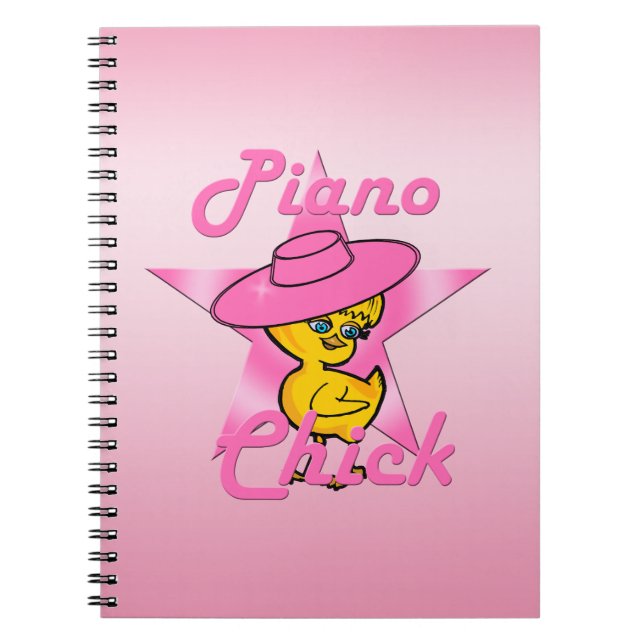 Piano Chick #8 Spiral Notebook (Front)