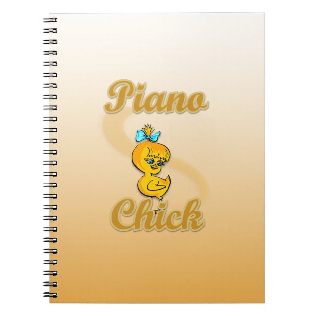 Piano Chick Spiral Notebook (Front)