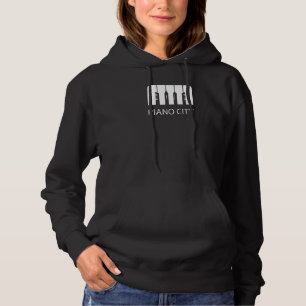 Piano City Keyboard Pianist Musician Piano Buildin Hoodie