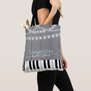 Piano Class Custom Name Tote Bag