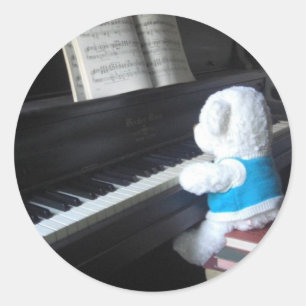 Piano Classic Round Sticker