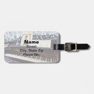 Piano Closeup Luggage Tag