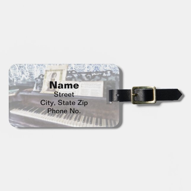 Piano Closeup Luggage Tag (Front Horizontal)