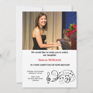 Piano Competition Invitation
