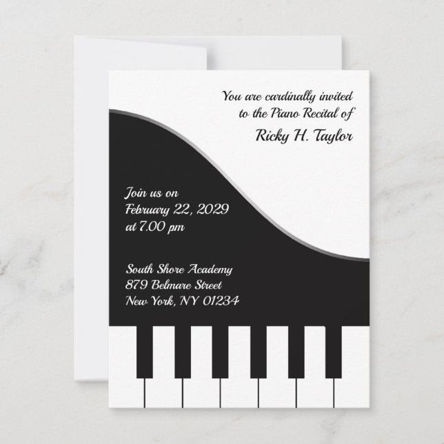 Piano Concert Invitation (Front)
