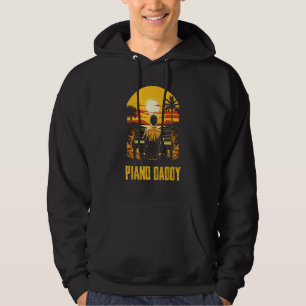 Piano Dad Piano Man Pianist Keyboard Musician Fath Hoodie