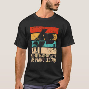 Piano Dad Piano Man Pianist Keyboard Musician Fath T-Shirt