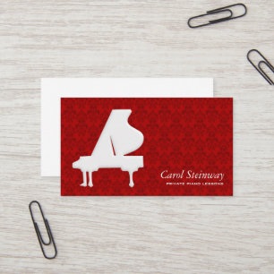 Piano Damask Business Card