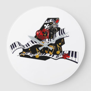 Piano Design Music Decor Wall Clock Juleez