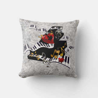Piano Design Pillow Music Decor by Juleez