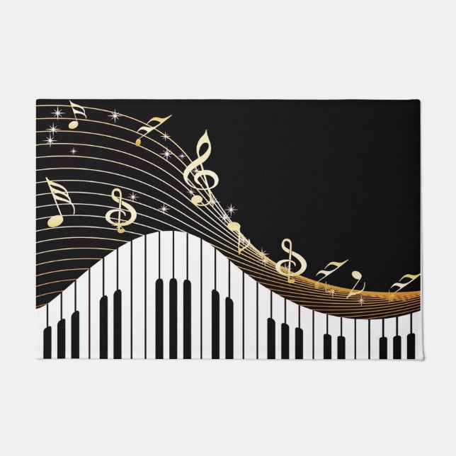 Piano Doormat, Piano Lover Gift, Music Love Rugs (Front)