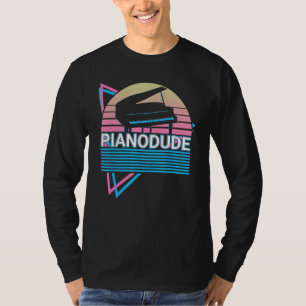 Piano Dude Keyboard Piano Retro T-Shirt