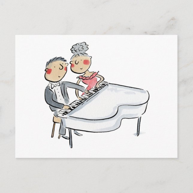 Piano Duet Postcard (Front)