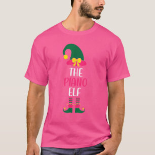 Piano Elf Family Matching Group Christmas Women Pa T-Shirt