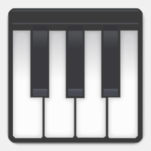 Piano Emoji Square Sticker