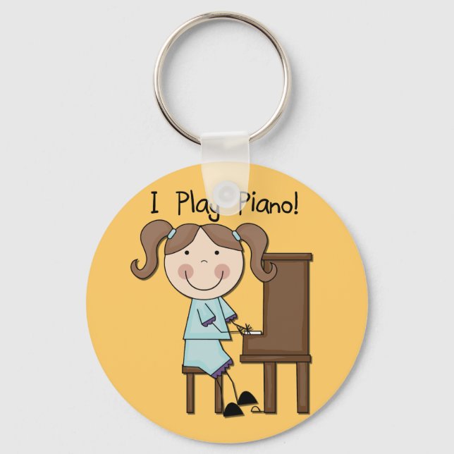 Piano - Female Tshirts and Gifts Key Ring (Front)