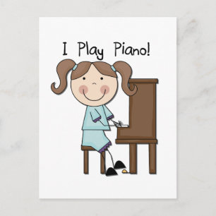 Piano - Female Tshirts and Gifts Postcard