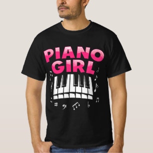 Piano For Girls Women Musical Piano Player Key Mus T-Shirt