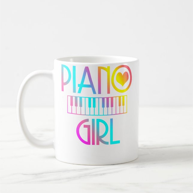 Piano Girl Coffee Mug (Left)