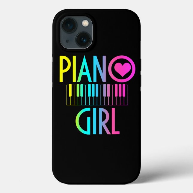 Piano Girl Funny Pianist Music Notes Musical Keybo Case-Mate iPhone Case (Back)