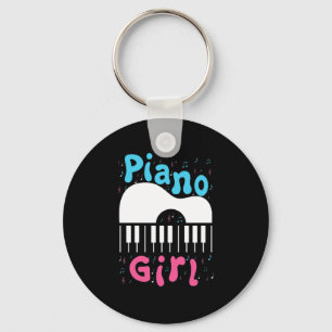 Piano Girl Key Ring