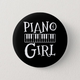 Piano Girl Keyboard Music Teacher 6 Cm Round Badge